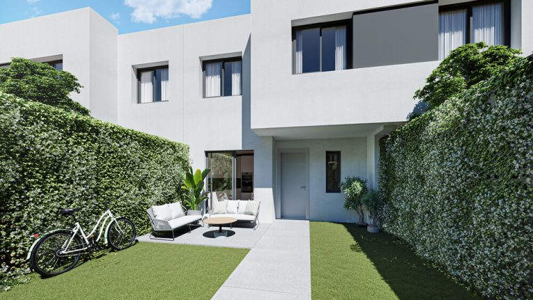 Terraza y jardín - Oasis Village